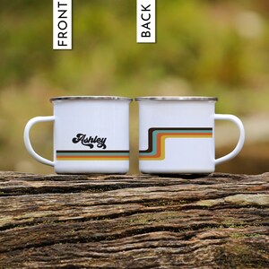 Unique Wedding Gift For Couple Retro Groomsmen Gifts Camp Mug 70s Campfire Mug Mug Bachelor Party // ONE Double Sided Mug image 2