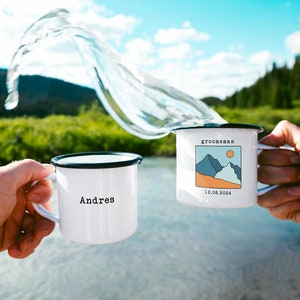 Groomsmen Proposal Mug Groomsman Gift Customisable Best Man Mug - Mountain Wedding
