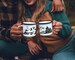 Personalized Gift Boyfriend Elopement Gift Camping Gift Campfire Mug Hiking Gift Custom Mug - Hikers With Dog // ONE Double Sided Mug 