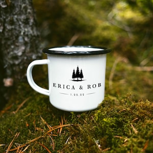 Pine Wedding Favors Outdoor Wedding Gift Elopement Gift Camping Mug Wedding Mugs