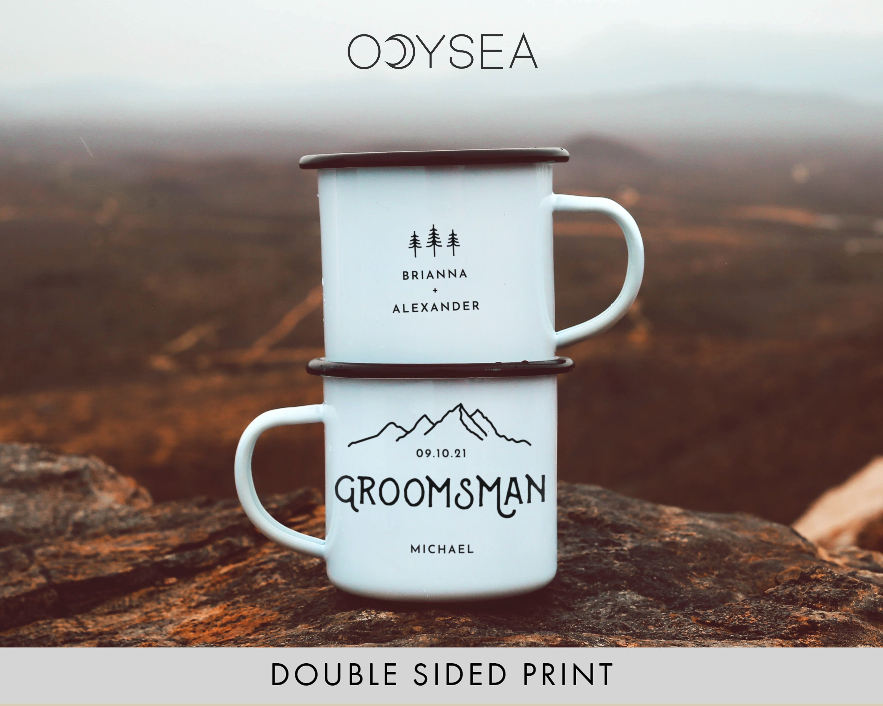 Personalized 16oz Groomsman Travel Mug, Design: BG4 - Everything Etched