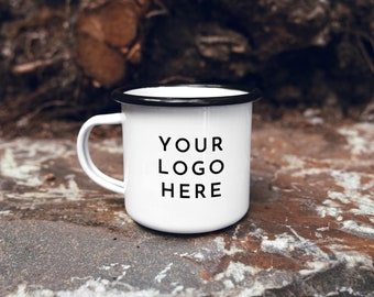 Logo Camp Mug Personalized Camping Mug Enamel Mug Custom Mug