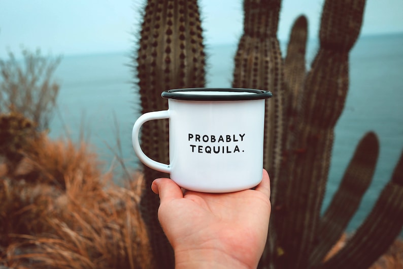 ODYSEAstore Probably Tequila Enamel Mug
