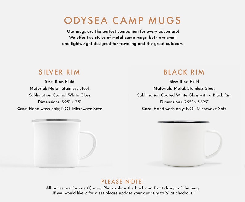 Personalized Gift Boyfriend Elopement Gift Camping Gift Campfire Mug Hiking Gift Custom Mug Hikers With Dog // ONE Double Sided Mug image 5