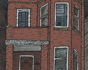 Logan Square brick 2-flat, Chicago