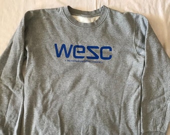 Wesc Superlative Conspiracy Classic Gray Sweatshirt Pullover Medium Size EU