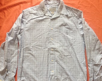 Chemise Habillée Eddie Bauer Manches Longues – Bleu Clair – Coton – Taille Large (coupe Big & Tall)