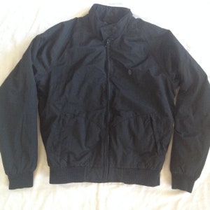 Volcom Stone Corpo Class Vintage Windbreaker Skateboard Black Bomber Jacket Size Medium