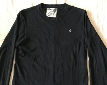 Volcom Stone V-Neck Pullover ''Slider 2 Sweater'' Black Medium Size