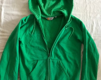 Sudadera con capucha y cremallera Carhartt unisex para hombre, color verde, talla XS (XS)