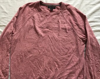 Banana Republic Men's Crew Neck Rose Gold Size Organic Slub Cotton Large Size