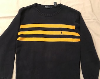 Polo Sport Ralph Lauren 90s Striped Cotton Knit Crew Neck