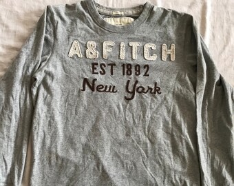 Abercrombie And Fitch Unisex Pullover Muscle Long Sleeve T-Shirt XL - Embroidered *Please Read