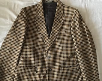 Oscar Jacobson Men's Pure Woll Winter Blazer Jacket Brown Size 40