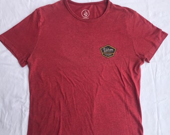 Volcom Stone Burgundy Herren Unisex Kleine Größe Slim Fit Mit Logo Graphic Print Skateboarding