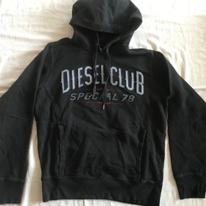 Diesel Jeans ''Special 78 - Diesel Club'' Pullover Hoodie Men's Unisex Size Large EU - Medium US