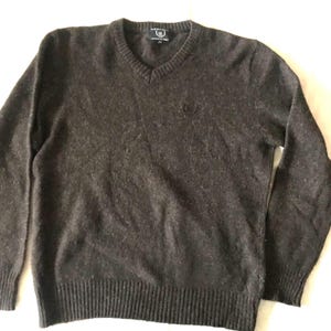 Clark And Hillman Men&#39;s V-Neck Sweater Pullover Dark Brown Size Medium US - Large EU