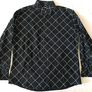 Ben Sherman London Men's Black ''The Original''  Casual Shirt XL XLarge Size | Plaid Brand Lettering Decorated