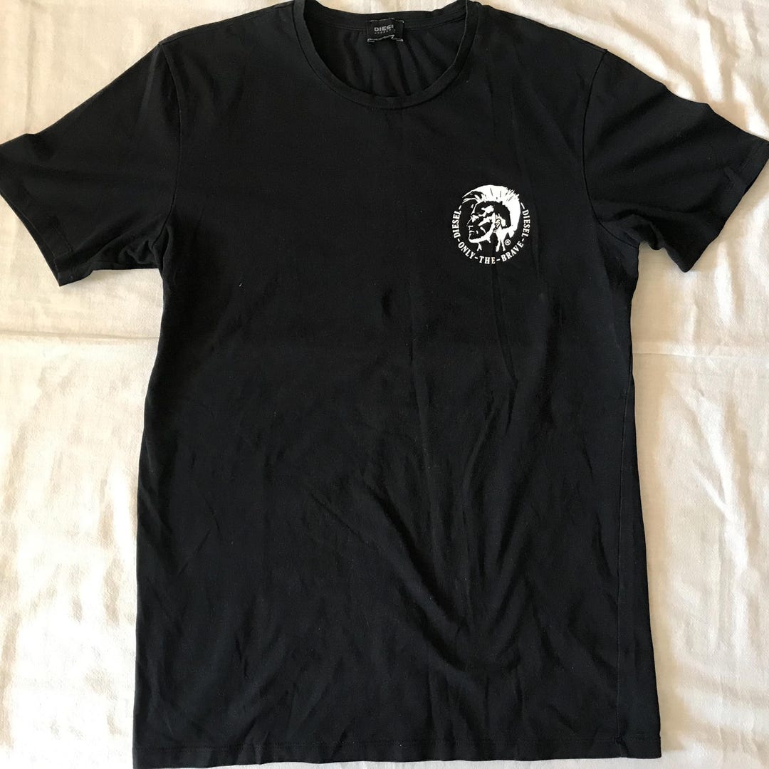 Camiseta negra para hombre de Diesel Industry Jeans con logotipo