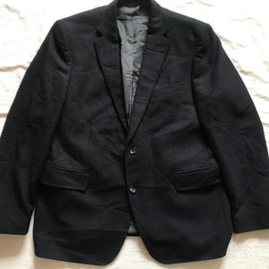 Windsor Italian Men&#39;s Wool Blazer Jacket Dark Blue Wool Made Winter Size 42 US - 52 EU