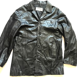 Conbipel Made In Italy Light Leather Coat  Size 52 EU - 42 us Slim Fit
