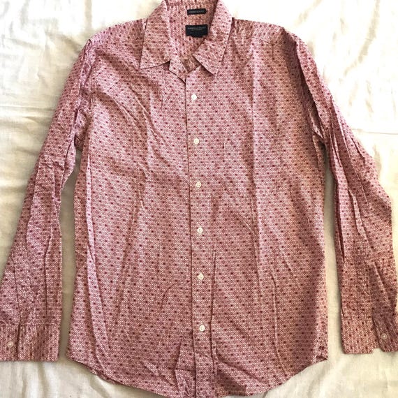 American Eagle Outfitters Red Men's Dress Shirt Vintage Slim Fit Cut Size  Medium - Etsy