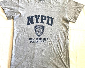 ニューヨーク市警察公式グッズ メンズ ユニセックス Tシャツ グレー Sサイズ US EU