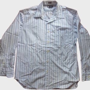 80's 2 ply cotton dress shirt Beyond Non-Iron Blue 80s 2-Ply Pinpoint Cotton Dress Shirt  Duke (Average  Sleeve & Dual Size)
