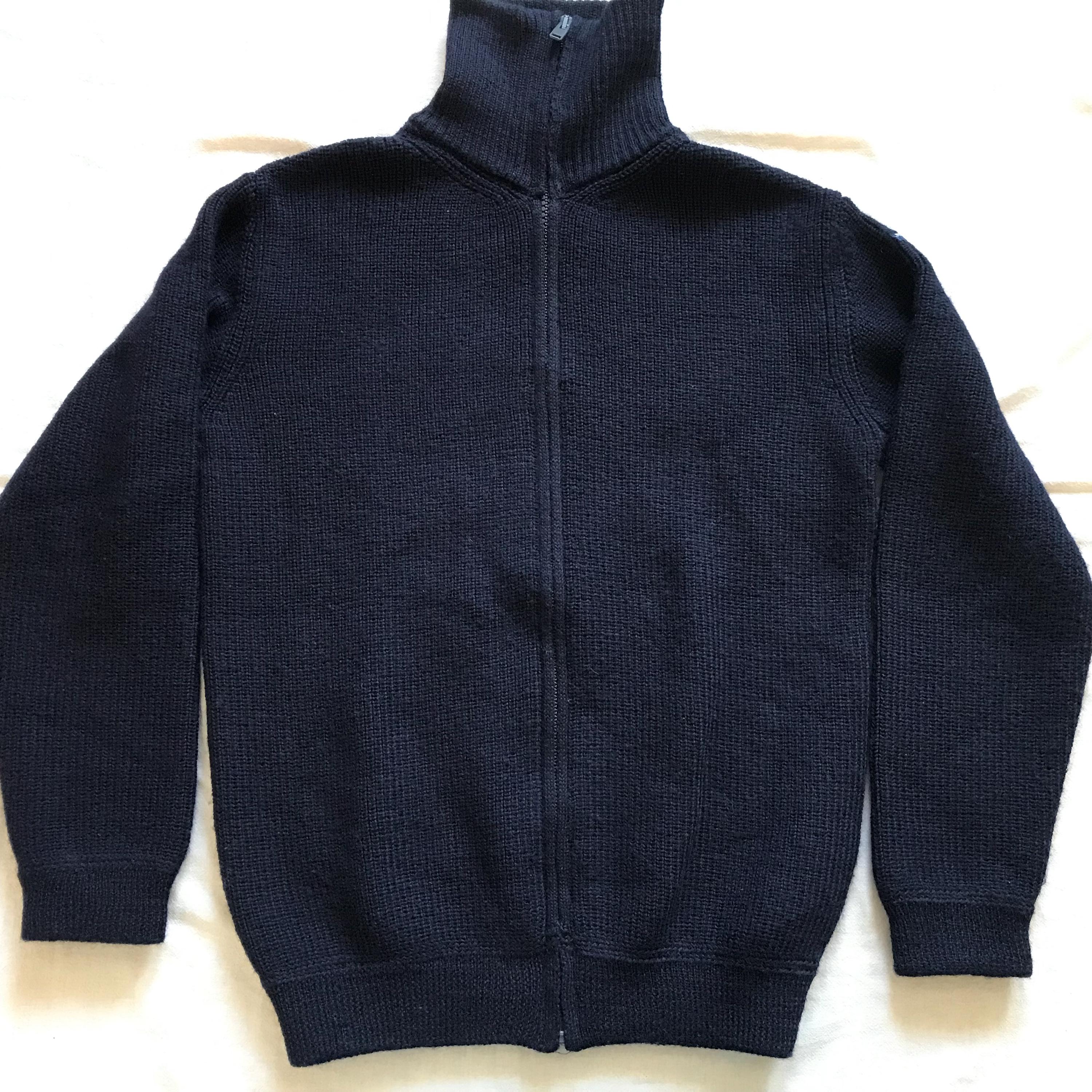 Jeantex Made in Denmark Original Sailor Sweter Zipped Navy Blue