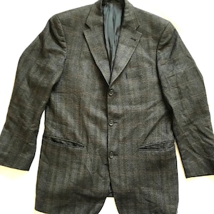 好配色　MARIO BARUTTI ハリスツイード　ヘリンボーン　エルボーパッチ HARRIS TWEED（ハリスツイード） 80's HARRIS TWEED 2釦 ツイード