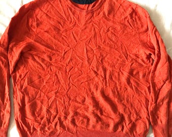 Polo Ralph Lauren Men's Pure Wool Pullover Sweater Orange Size XL