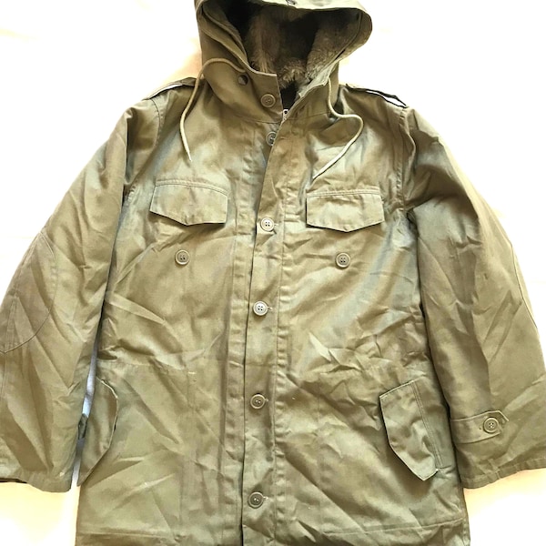 German Bundeswehr Military Winter Parka  Men's Drab Olive Green Small Size