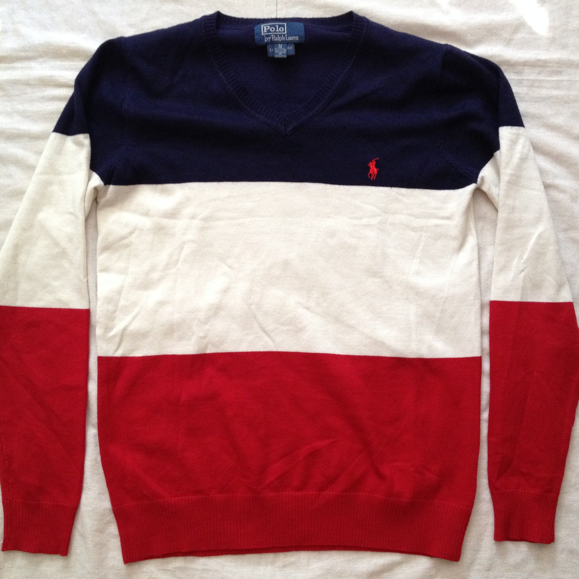 Ralph Lauren Vintage Unisex Polo 3-color Long Sleeve Pullover Light Sweater  Unisex Striped Size Medium - Wool /acryl/tencel - Etsy