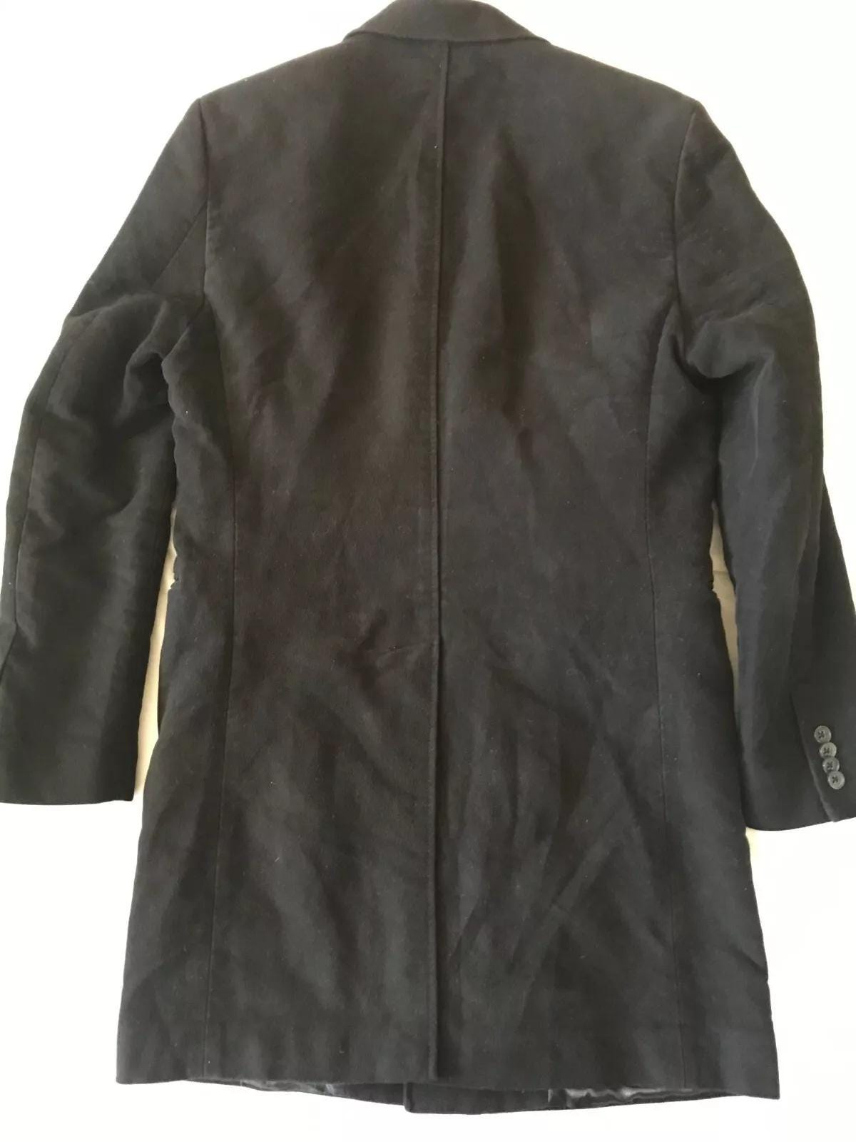 Manteau Conbipel Italie à Motifs Noir Et Blanc - Coton Mélangé, Taille 46 Neuve