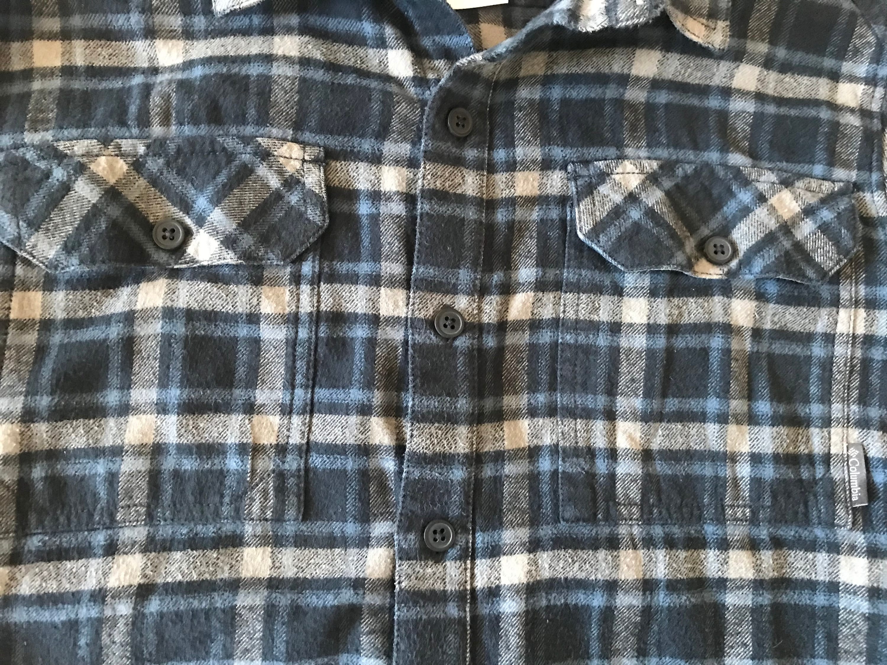Chemise Columbia Homme XL - Manches Longues - Omni-Mèche - Motif Carreaux - Occasion
