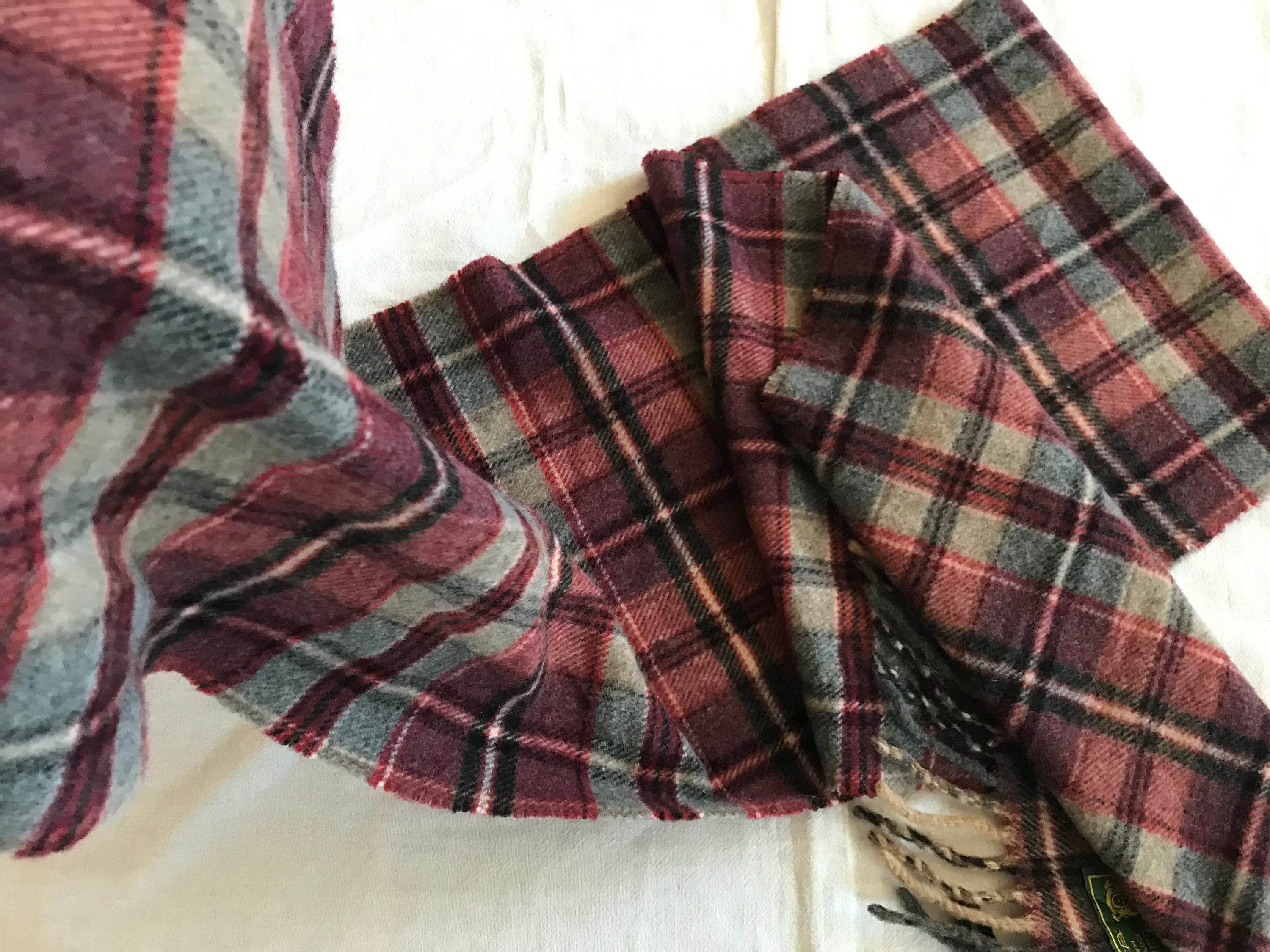 Italian Vintage Italian Vintage Plaid Men's Pure Wool Scarf Size 62x12 ...