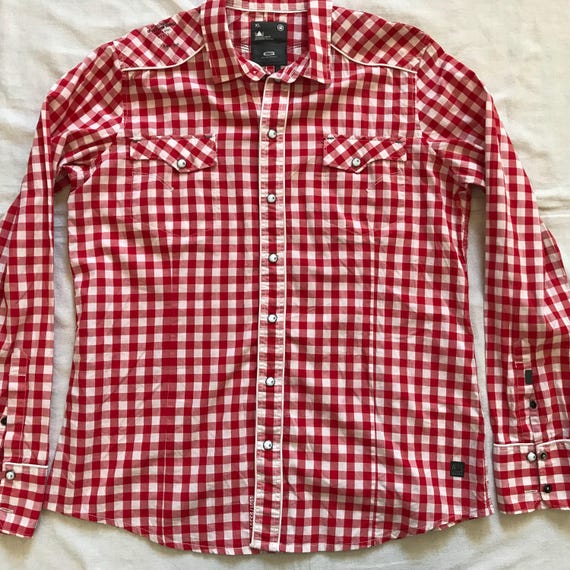 Chemise Femme G-Star à Carreaux Couleur Pétrole - Taille XS - Occasion Très Bon état