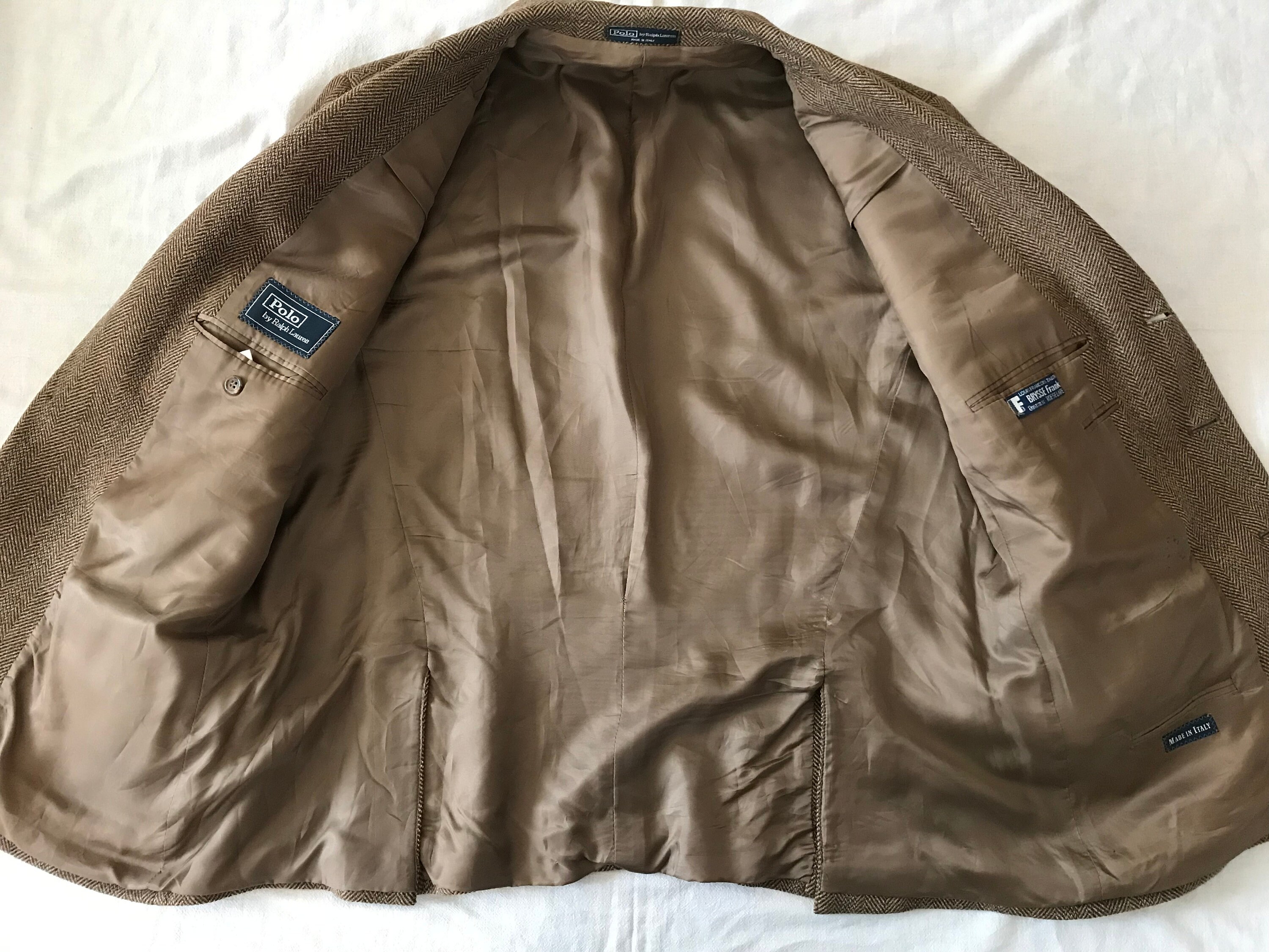 Polo Ralph Lauren Custom Made Italian Pure Winter Blazer Brown
