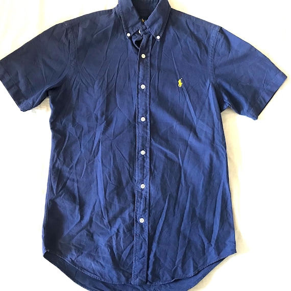 ralph lauren men's short sleeve dress shirts Amazon.com: POLO RALPH LAUREN Men's Classic Fit Short Sleeve Oxford Shirt (BsrBlue, M) : Clothing, Shoes & Jewelry