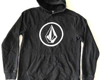 Volcom Stone Männer Pullover Hoodie Sweatshirt Schwarz W/ Logo Print | Skateboarding