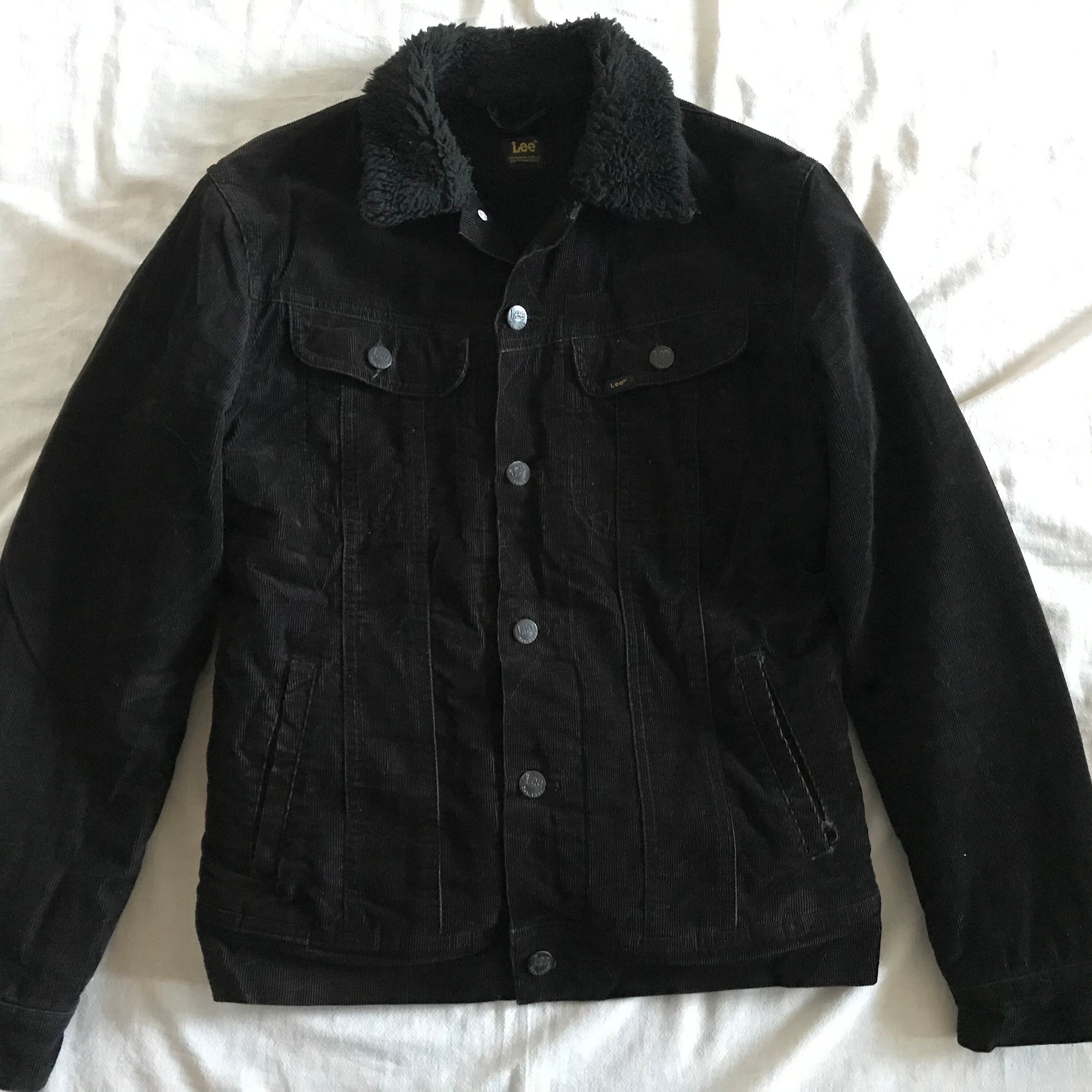 Black corduroy jacket mens best sale