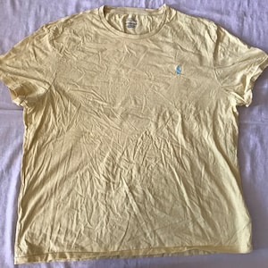 Ralph Lauren Polo Men&#39;s Yellow T-Shirt XXL 2 XL Size Slim Fit
