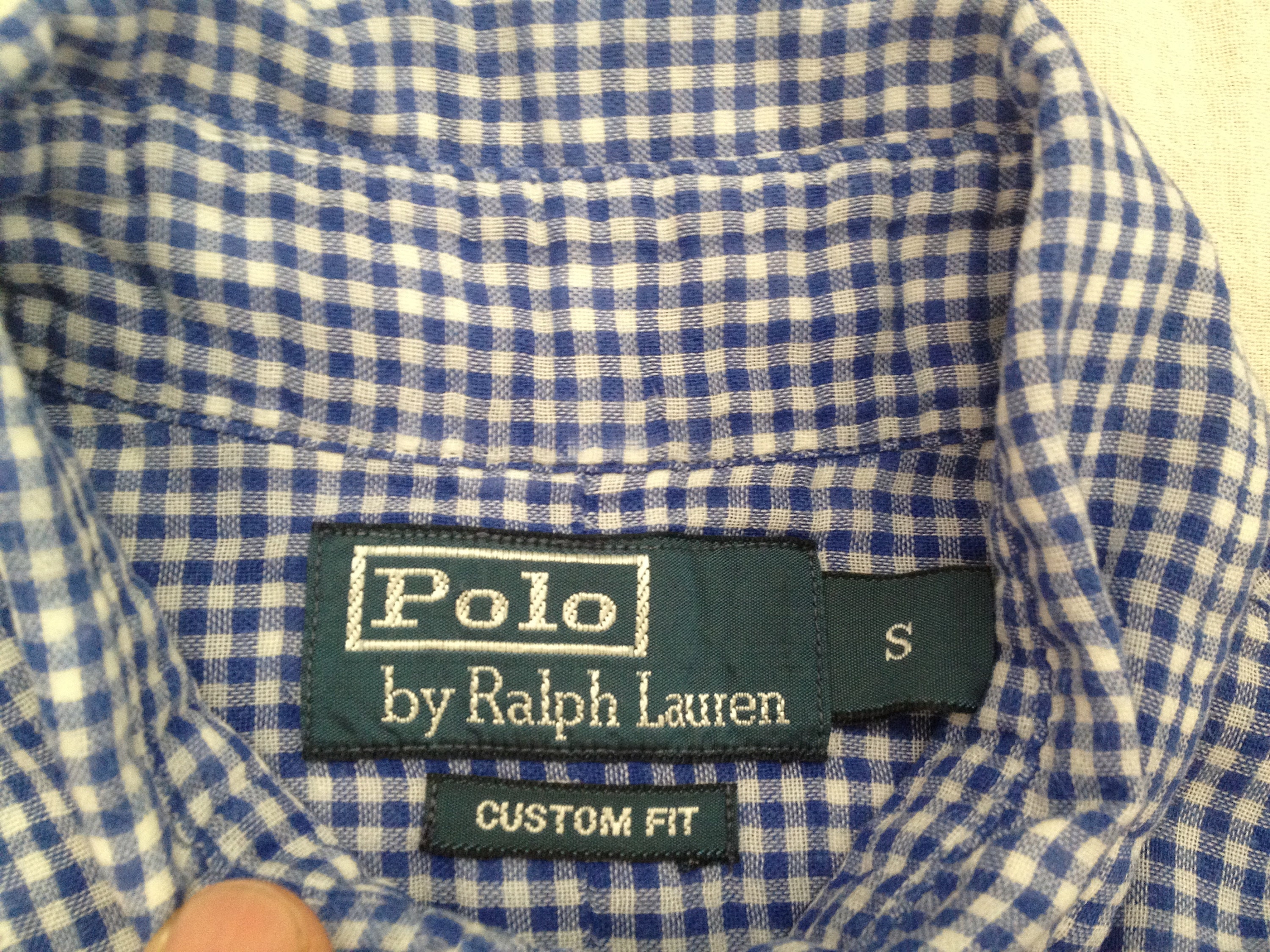 Ralph Lauren Vintage Polo Men's Checked Dress Shirt Blue