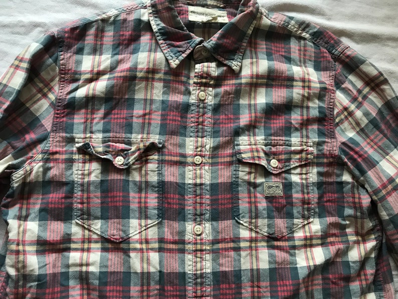 Ralph Lauren Denim & Supply Men's Long Sleeve Pure Cotton Plaid Shirt Large Size image 2
