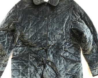 ジャケット・アウター KATHARINE HAMNETT Velvet long coat Katharine Hamnett Shiny Velvet Coat Double Breasted Jacket