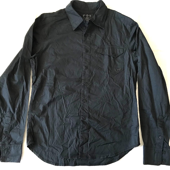 Fox Racing Men's Black Dress Shirt Long Sleeve Slim Fit Medium EU - Small US - Etsy Israel Fox Racing Men's Black Dress Shirt Long Sleeve Slim Fit Medium EU - Small US - Etsy Israel