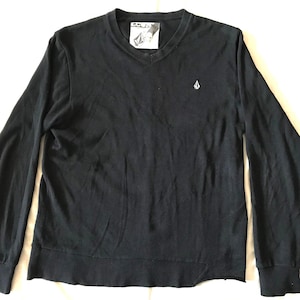 Volcom Stone V-Neck Pullover ''Slider 2 Sweater'' Black Medium Size