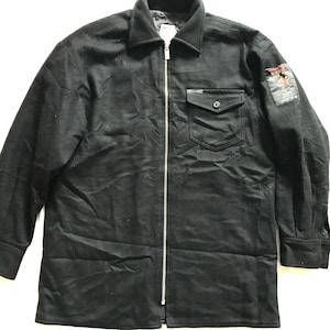 Dolce & Gabbana Jeans Special Edition Made In Italy Men&#39;s Zipped Pure Wool Overshirt Jacket Black Small To Medium Size