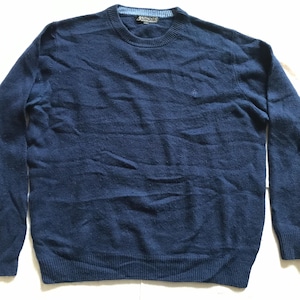 Men&#39;s Authentic Apparel Clothing Co. Men&#39;s Crew Neck Pullover Sweater Navy Blue Large Size