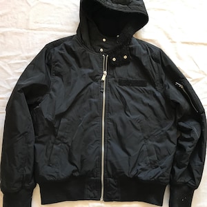 Cheap Monday Jeans Men&#39;s Hooded Bomber Jacket Black Size Small